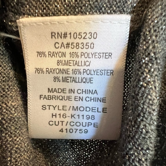 Joie gray vneck sweater metallic flecks size small - Picture 4 of 4